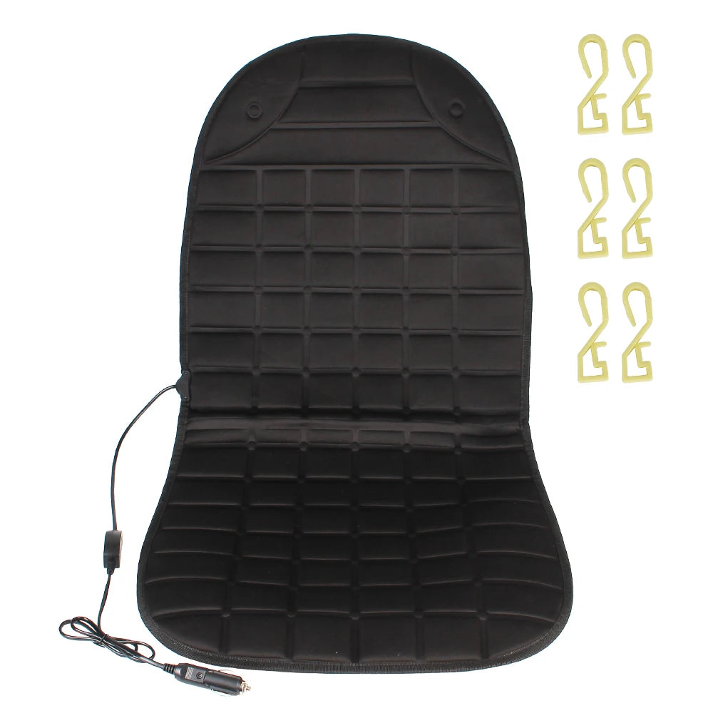 12V Universal Heated Car Seat Cushion Cover – Instant Winter Warmth