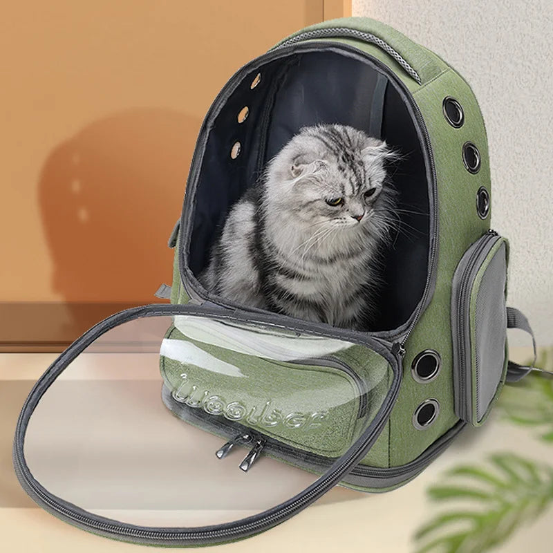 Transparent Pet Carrier Backpack for Cats & Small Dogs | Travel Bag