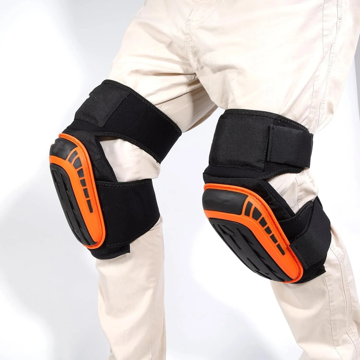 Heavy-Duty Work Knee Pads - Gel Cushion & Anti-Slip Straps