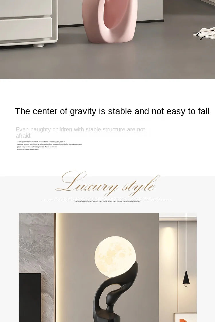 Nordic Abstract Luminous Floor Sculpture | Artistic Illumination