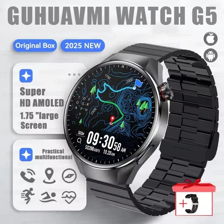 G5 PLUS Smartwatch | 1.75" HD AMOLED, GPS & Fitness Tracker