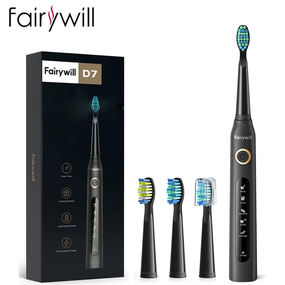 Fairywill FW-507 Sonic Electric Toothbrush - USB Rechargeable