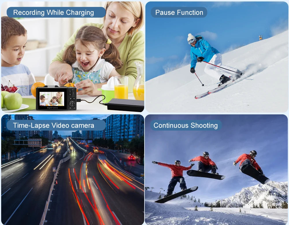 Ourlife AC600 4K 64MP Digital Vlogging Camera