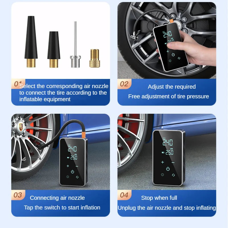 Portable Wireless 150psi Tire Inflator with Digital Display