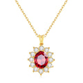 Luxury 18K Gold Emerald Necklace | Princess Diana Inspired Fine Jewelry - Vabena
