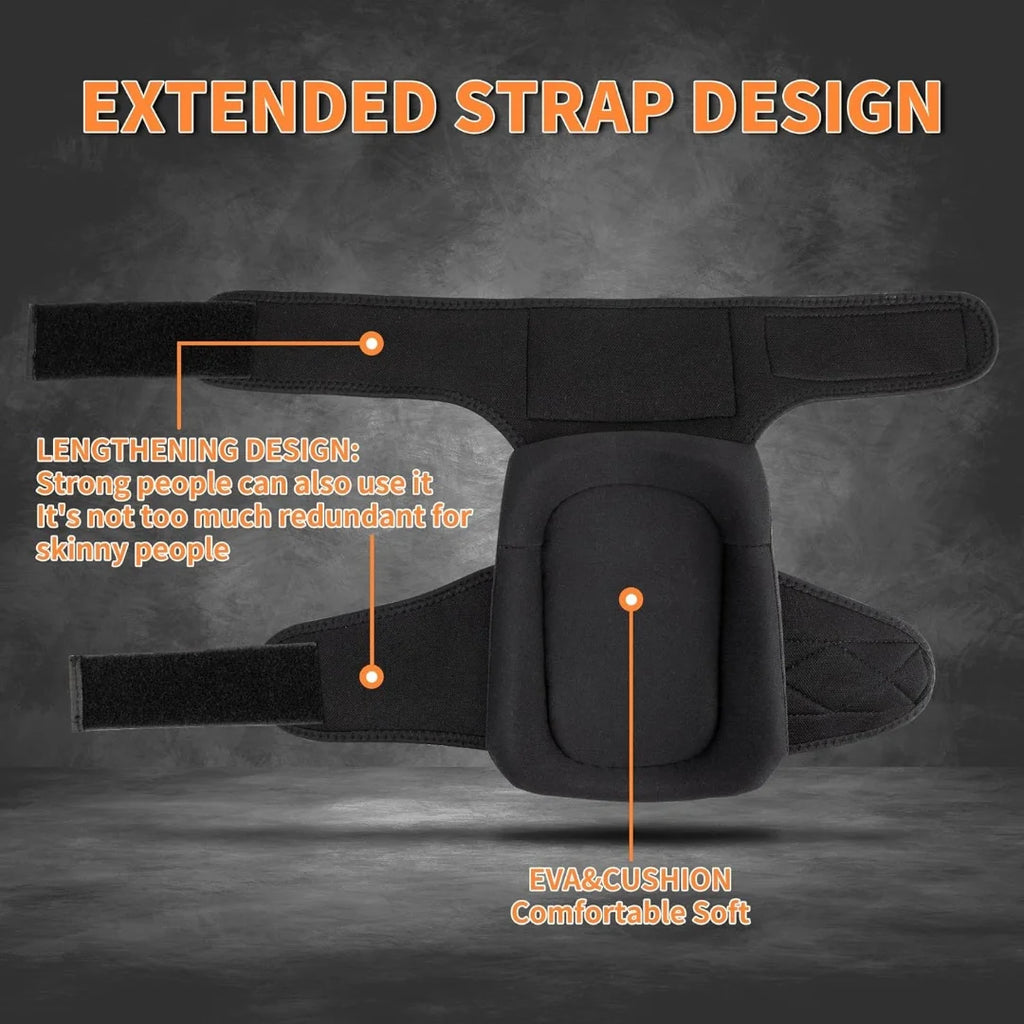Heavy-Duty Work Knee Pads - Gel Cushion & Anti-Slip Straps