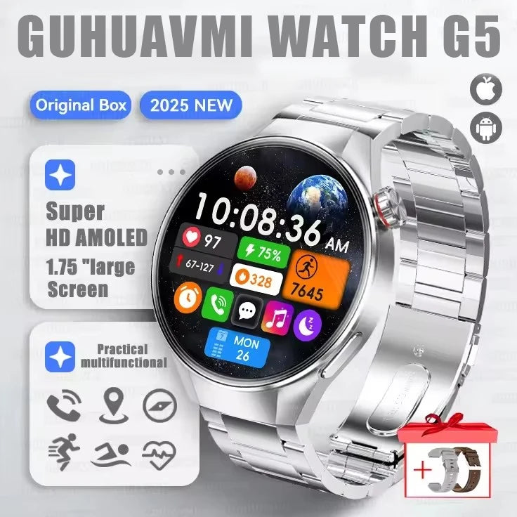 G5 PLUS Smartwatch | 1.75" HD AMOLED, GPS & Fitness Tracker