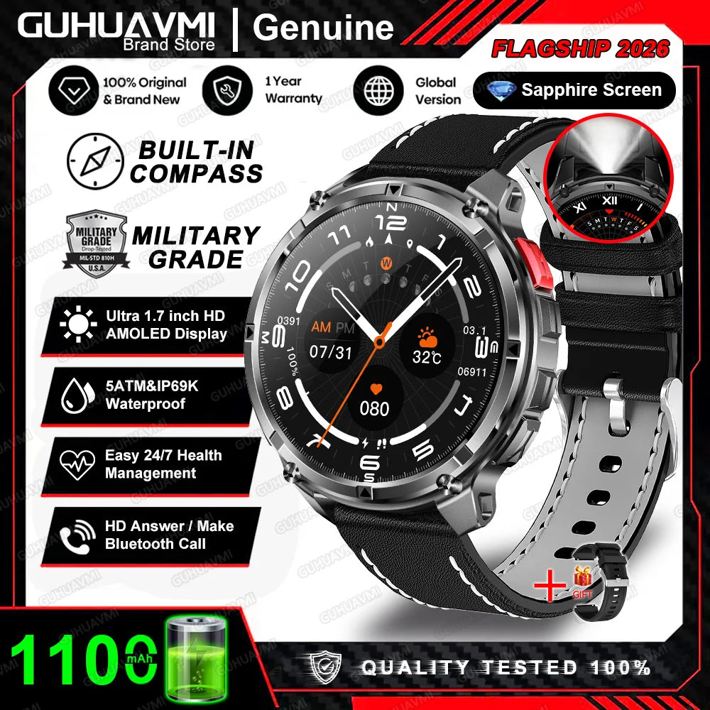 T-Rex3 Pro Smartwatch: GPS, 5ATM Waterproof, Military-Grade Sports & Outdoor Tracker