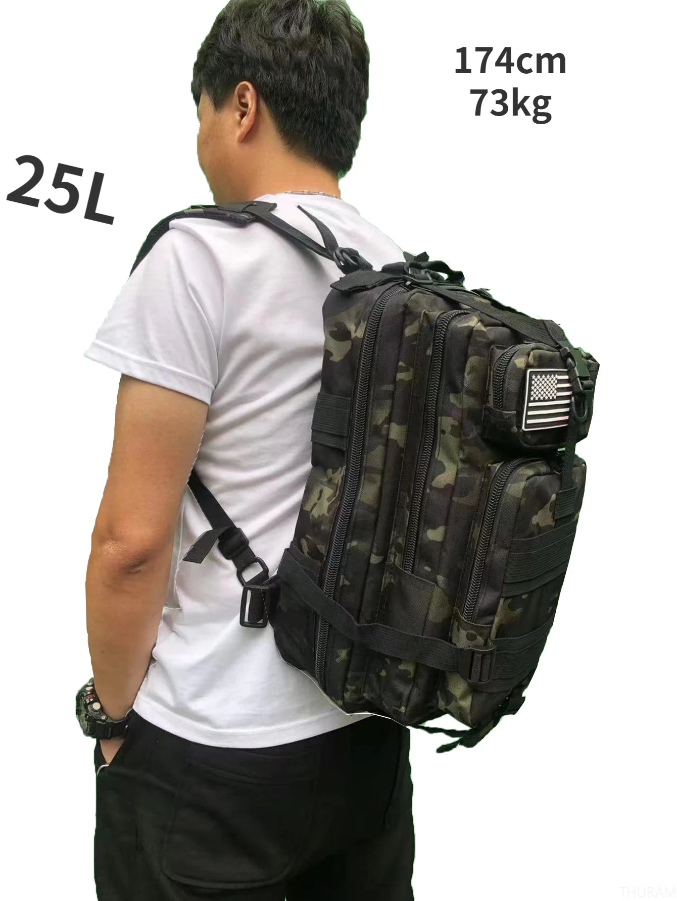 Thuram 1000D Waterproof Tactical Rucksack for Hiking & Camping