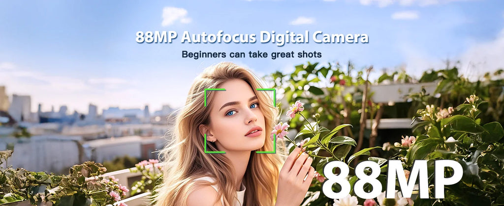 Vabena 8K 88MP Dual-Lens Vlogging Camera with Wi-Fi