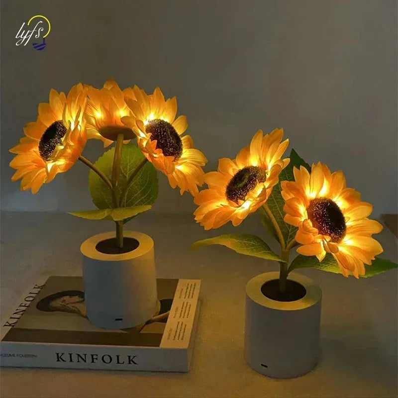 Vabena Rechargeable Sunflower LED Accent Light | Ambient Decor