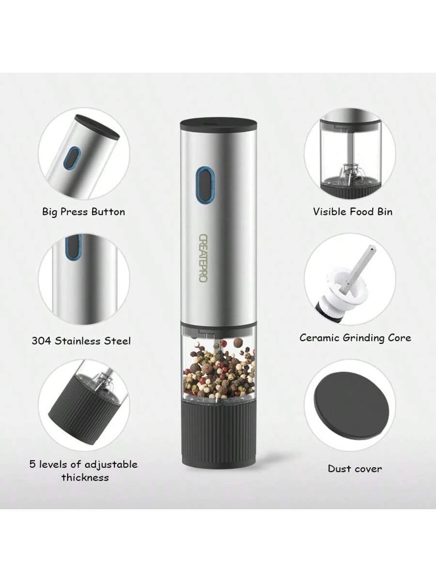 Electric Salt Pepper Grinder Automatic Rechargeable Mill