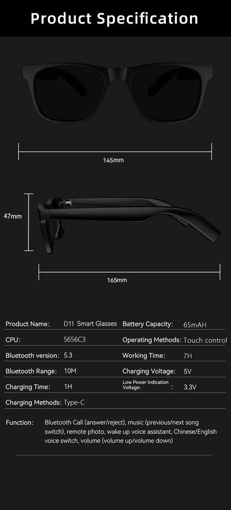 Lenovo AI Smart Camera Glasses - Hands-Free Live Capture & Streaming