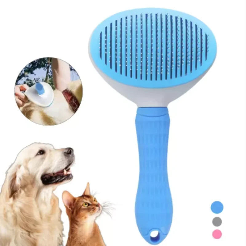 Self Cleaning Pet Brush & Dematting Comb - Dogs & Cats