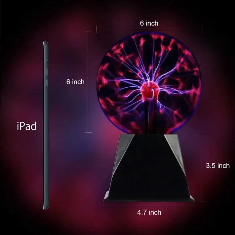 8 Inch Sound Control Plasma Ball Lamp - LED Touch Night Light