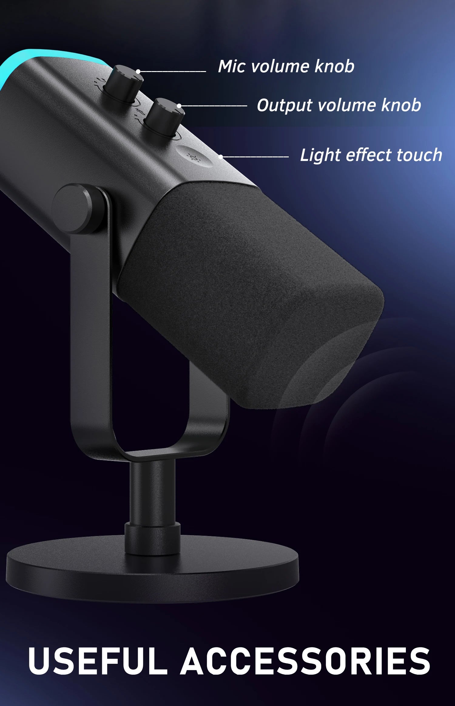 FIFINE AM8 USB/XLR Dynamic Gaming Microphone with Mute & Headphone Jack