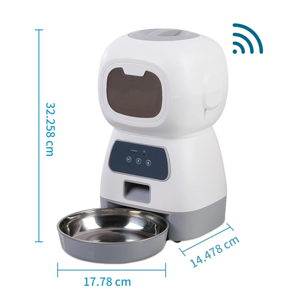 ZYfeeder WiFi Automatic Cat Feeder - Swirl Slow-Feed Dispenser