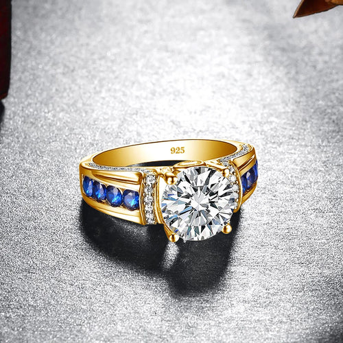 Certified 2ct D VVS1 Moissanite Ring - Sterling Silver Elegance