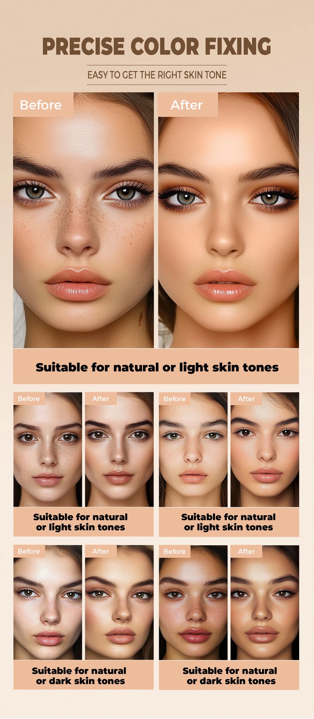 Hydrating Eye Brightening Concealer & Contour Cream - Full Coverage, Long-Lasting Makeup