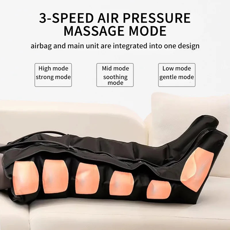 JinKairui Electric Pneumatic Leg Massager for Deep Thigh, Calf & Foot Relaxation with Remote Control