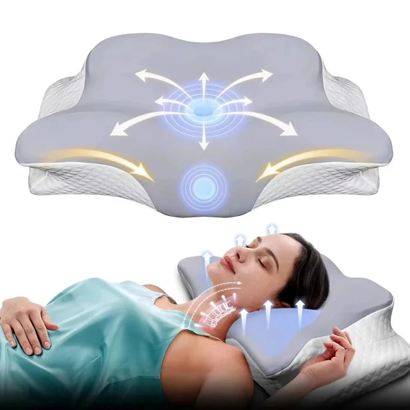 2026 Butterfly Memory Foam Sleep Pillow | Ergonomic Neck Protection & Slow Rebound Comfort