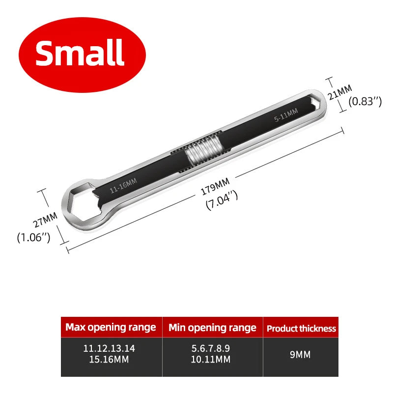 23-in-1 Universal Adjustable Wrench | Multi-Function Car Repair Hand Tool 7-19mm