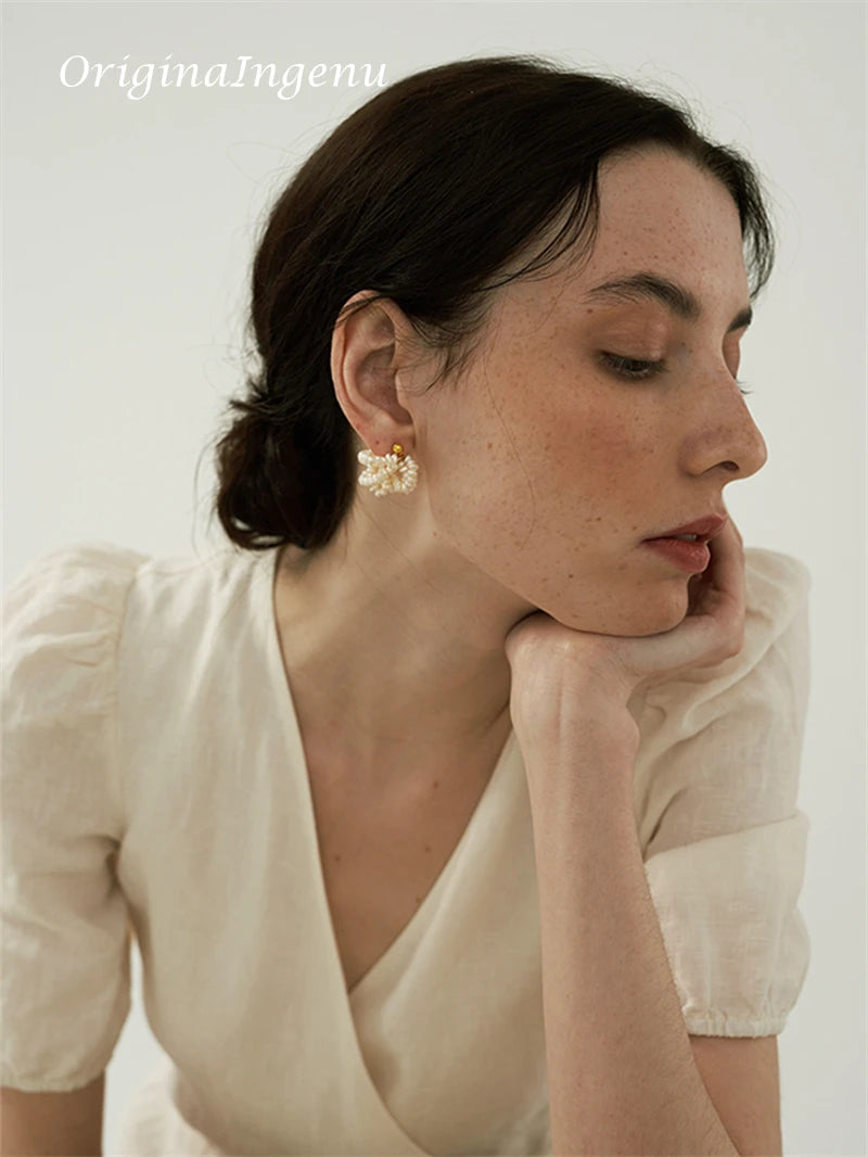 Elegant Freshwater Seed Pearl Earrings - 14K Gold Filled Jewelry