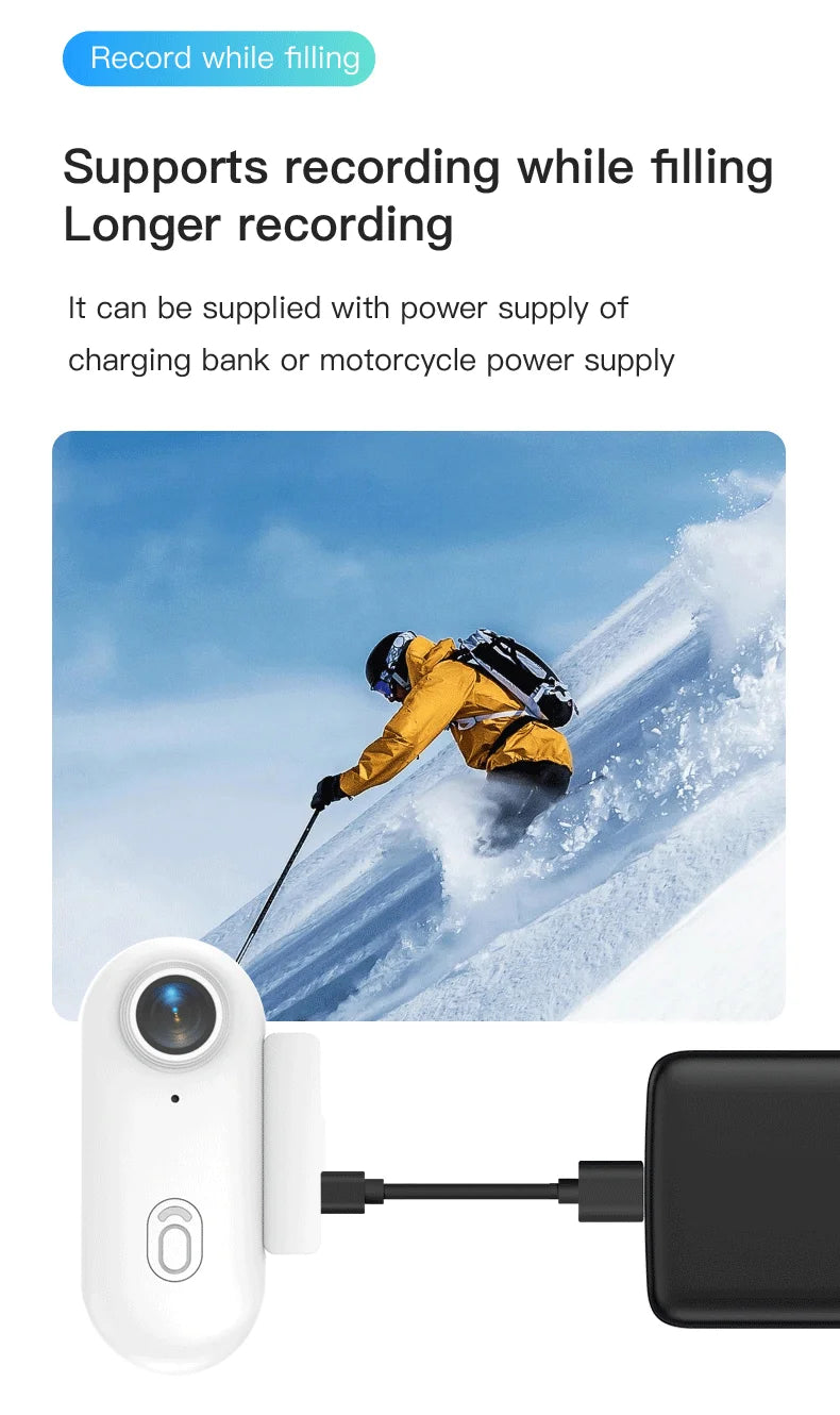 4K Mini WiFi Magnetic POV Action Camera - Waterproof Sport Vlogging Recorder
