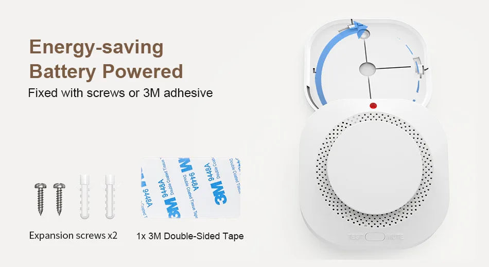 ZigBee WiFi Smart Smoke Detector Alarm for Tuya Smart Life Home Security