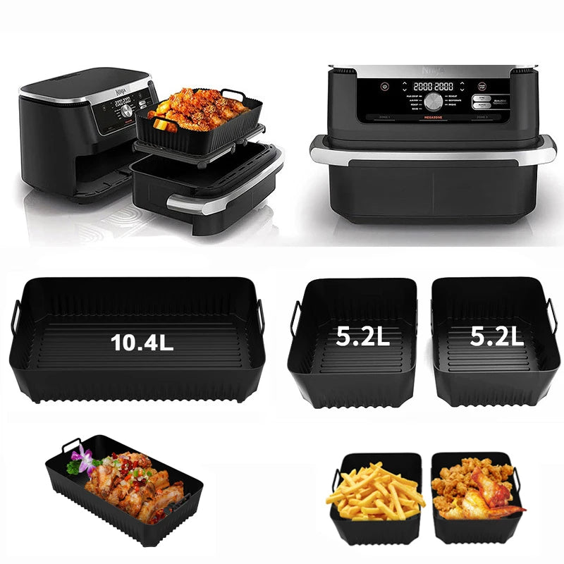 Reusable Silicone Air Fryer Liner for Ninja AF500 - Non-Stick, Easy Clean