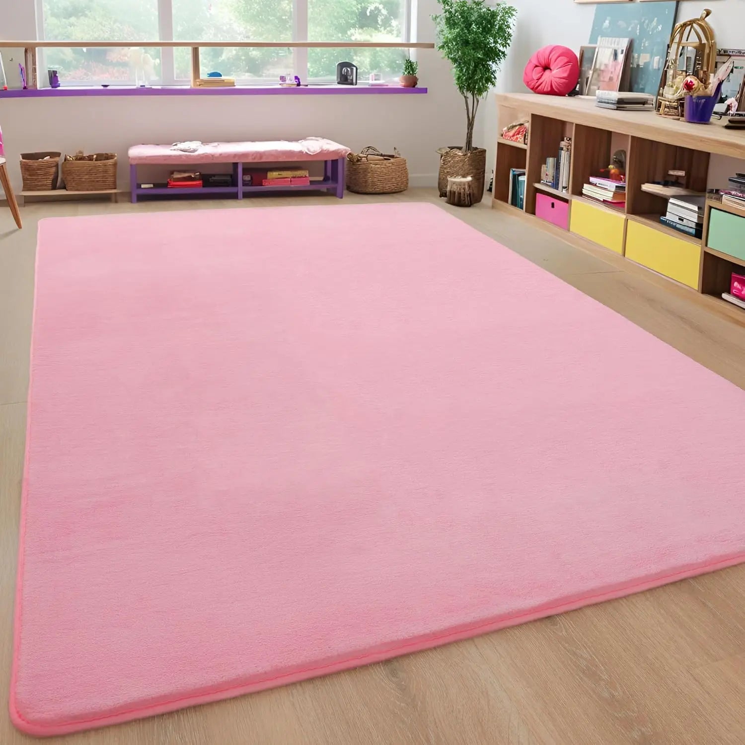 VIKAMA Modern Coral Velvet Carpet - Soft Non-Slip Living Room & Bedroom Mat