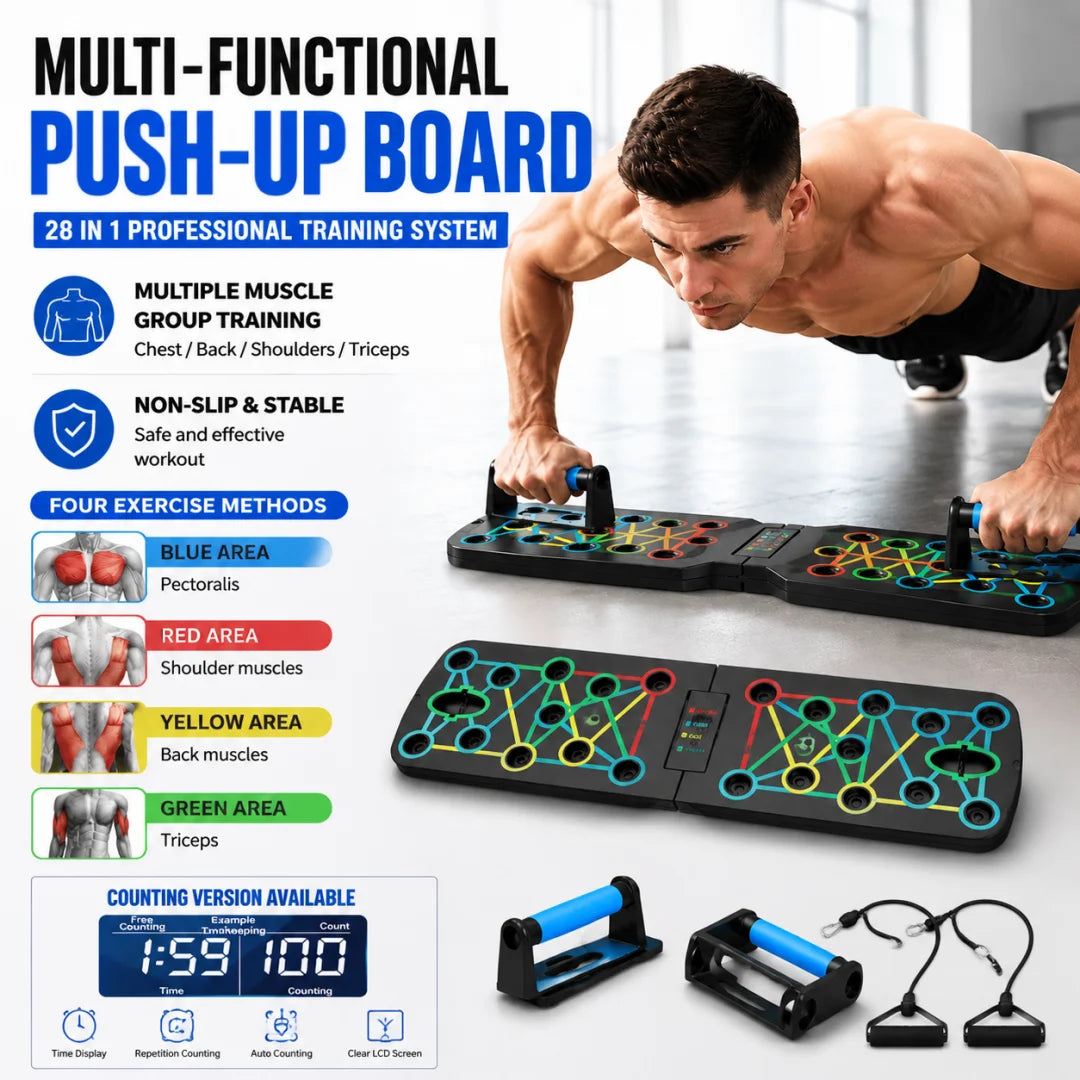 Portable Push-up Board Set | Home Gym Fitness Equipment for Full Body Workout