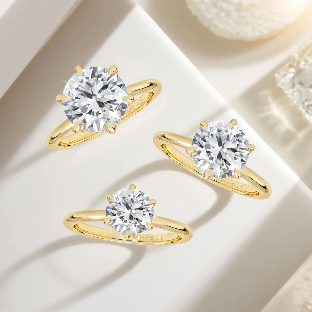 Elegant 14K Gold Filled Moissanite Engagement Ring for Women
