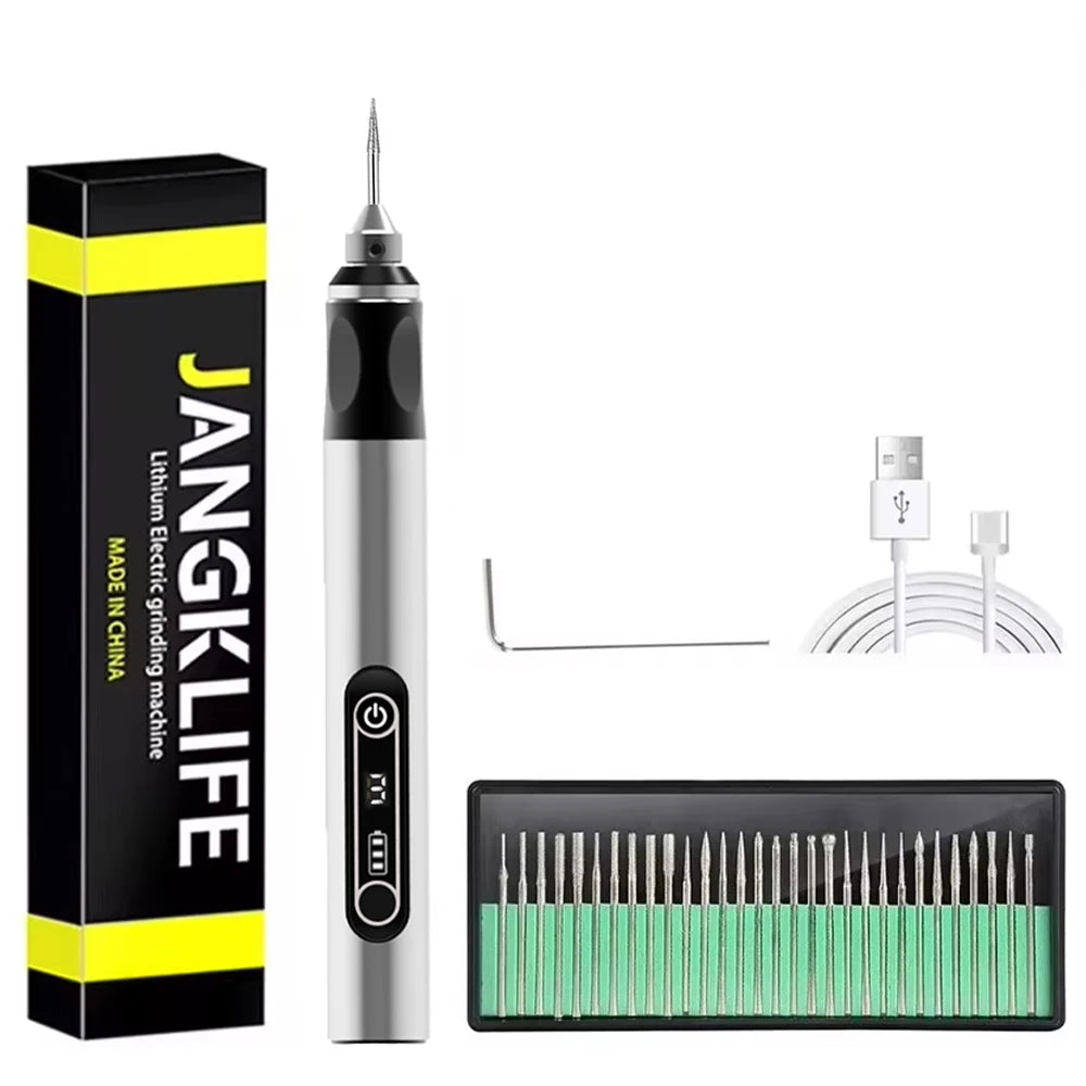 JANGKLIFE USB Cordless Rotary Tool Kit - Engraving Pen for Wood, Metal, Jewelry, Glass