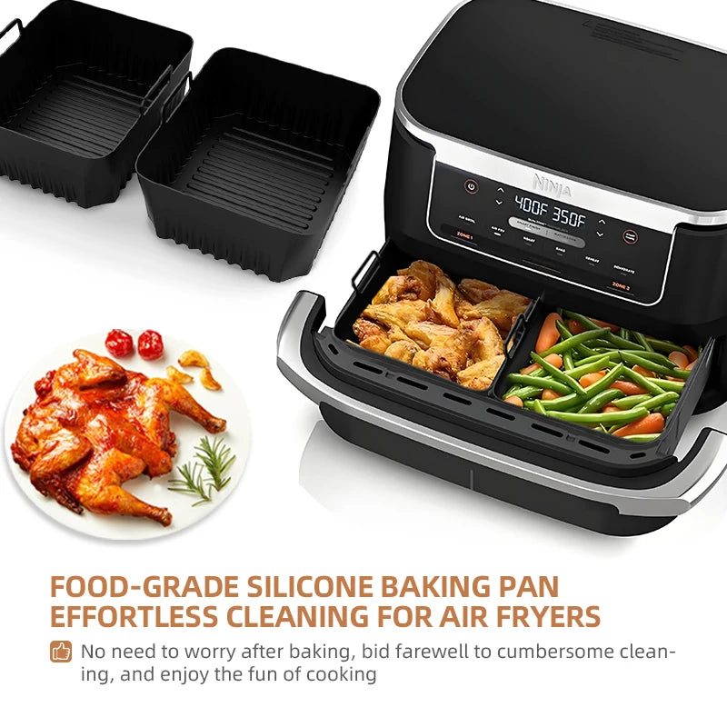 Reusable Silicone Air Fryer Liner for Ninja AF500 - Non-Stick, Easy Clean
