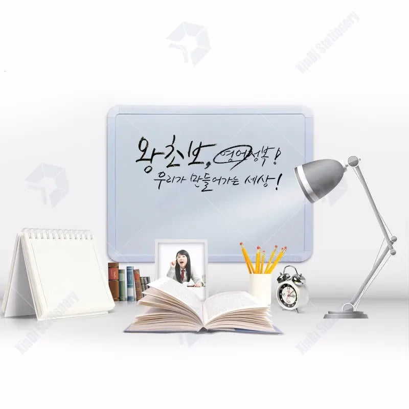4-Style Magnetic Fridge Whiteboard Set - Notes, Reminders & Decor