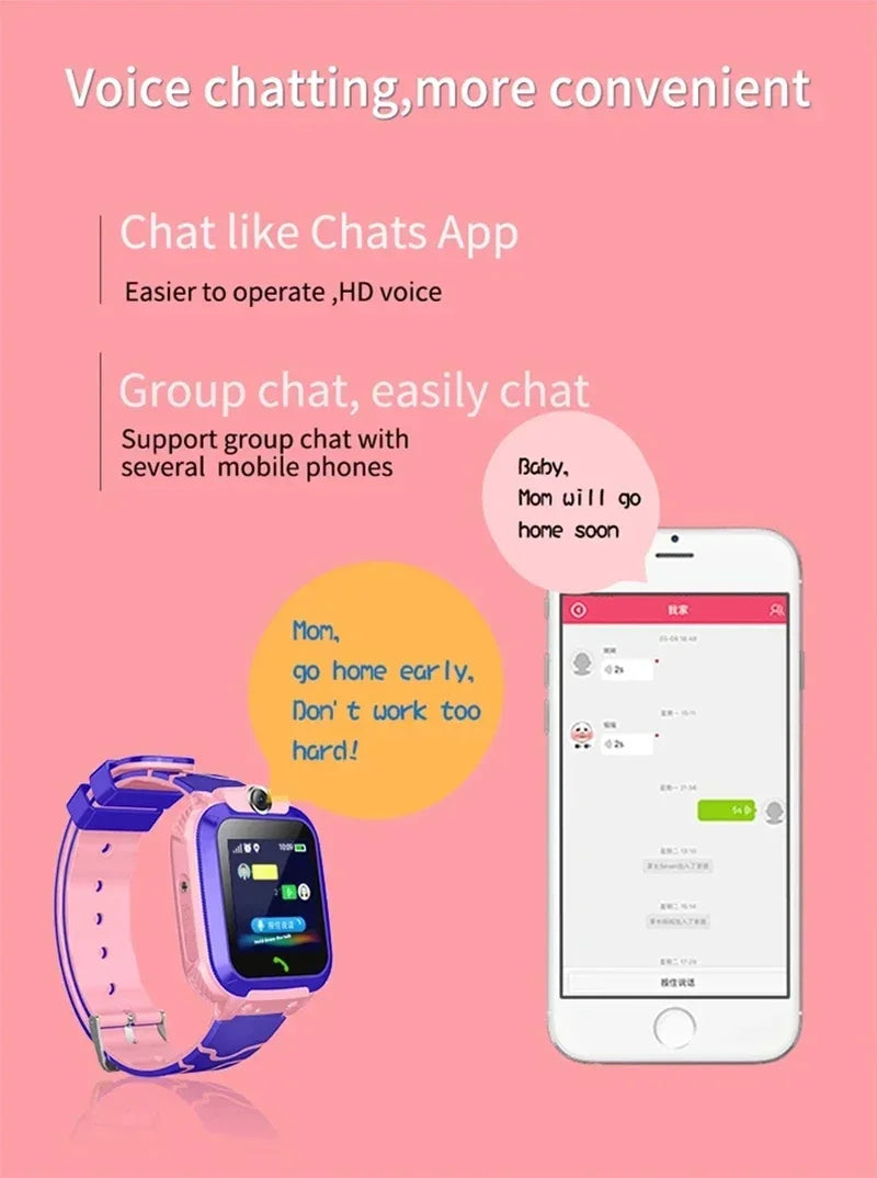 Lenovo 2026 Kids 5G Smartwatch - GPS, SOS, Call, Camera, Waterproof