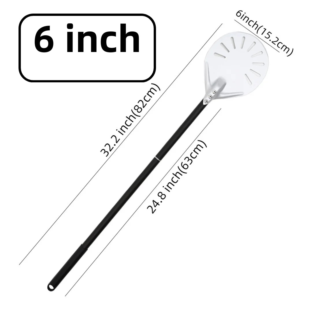 6-14 Inch Hard Anodized Aluminum Pizza Peel – Durable Oven Spatula & Bread Paddle