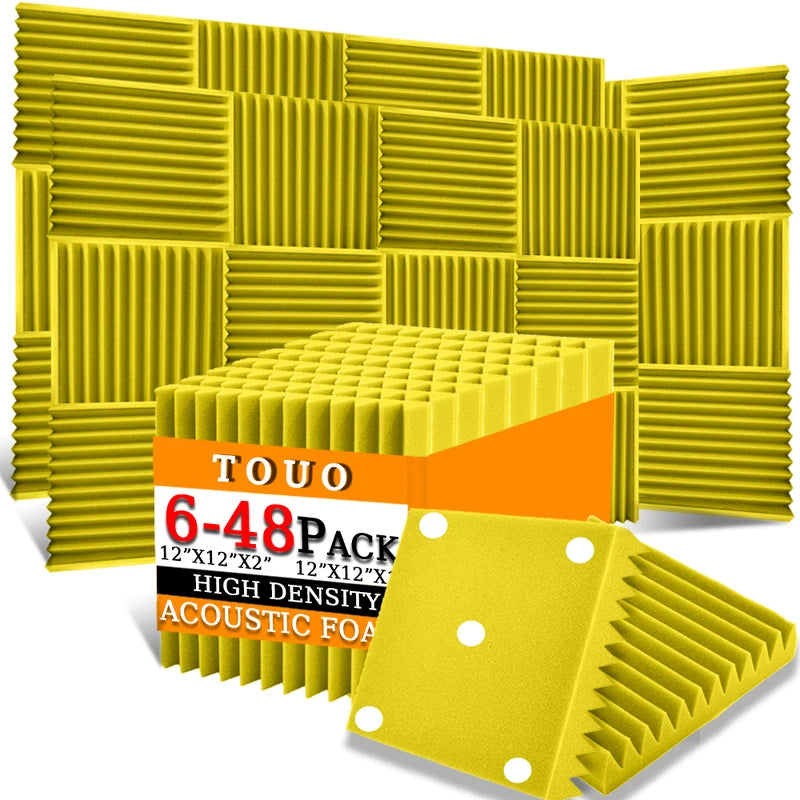 TOUO Sound Absorbing Foam Panels - Studio Acoustic Treatment & Soundproofing