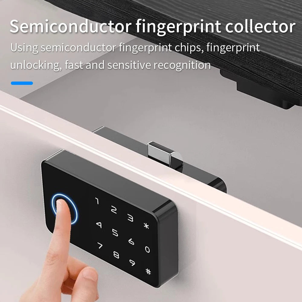 Invisible Biometric Drawer Lock - Smart Bluetooth & IC Card Security
