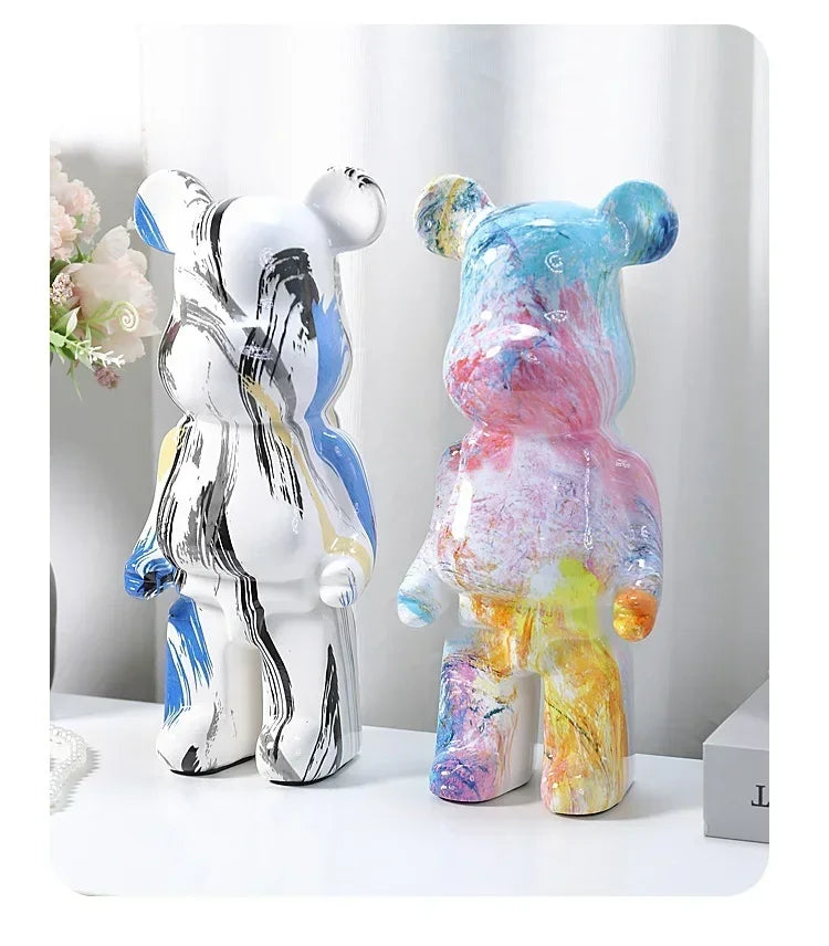 Nordic Bear Statue - Luxury Resin Figurine for Home Decor