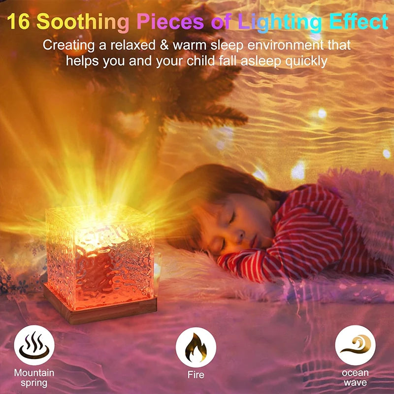 Ocean Wave Projector Light - 16 Colors Aurora Glow Lamp