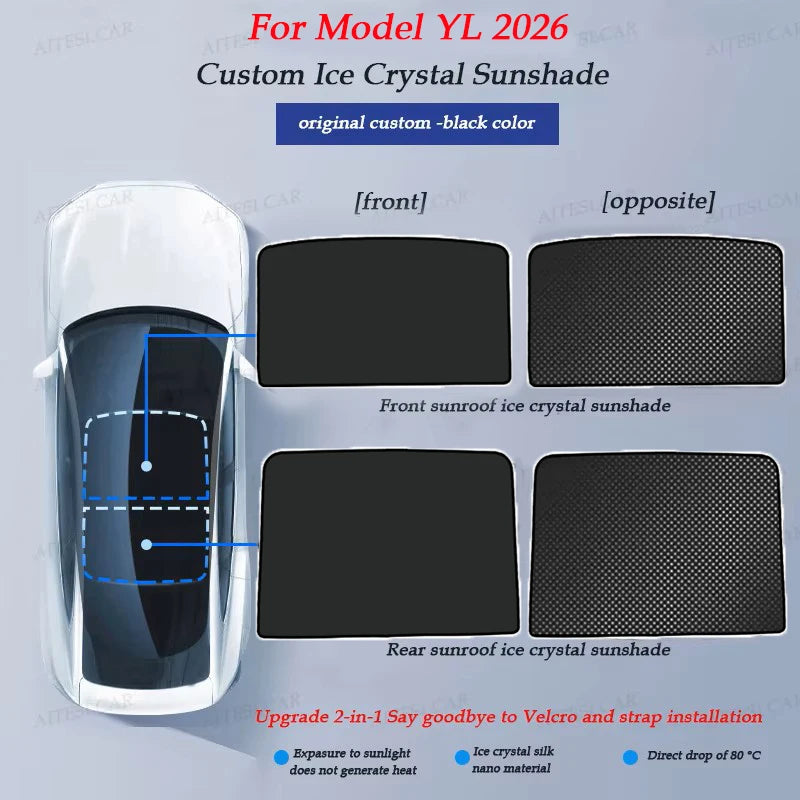Tesla Model 3 Y Highland Juniper Sunshade Roof Film 2025 - UV Protect