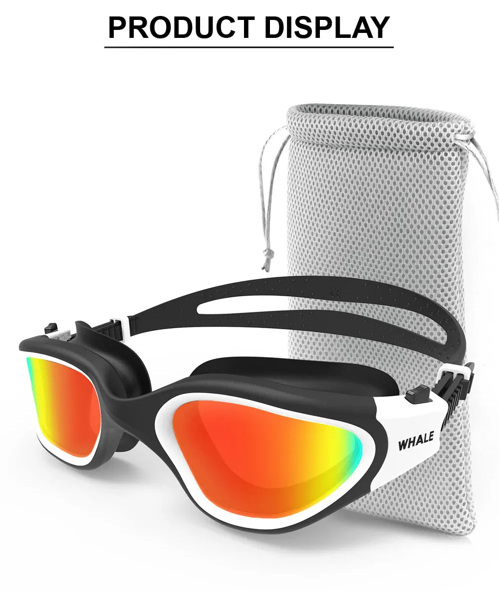 Polarized Swimming Goggles for Adults - Anti-Fog & UV Protection