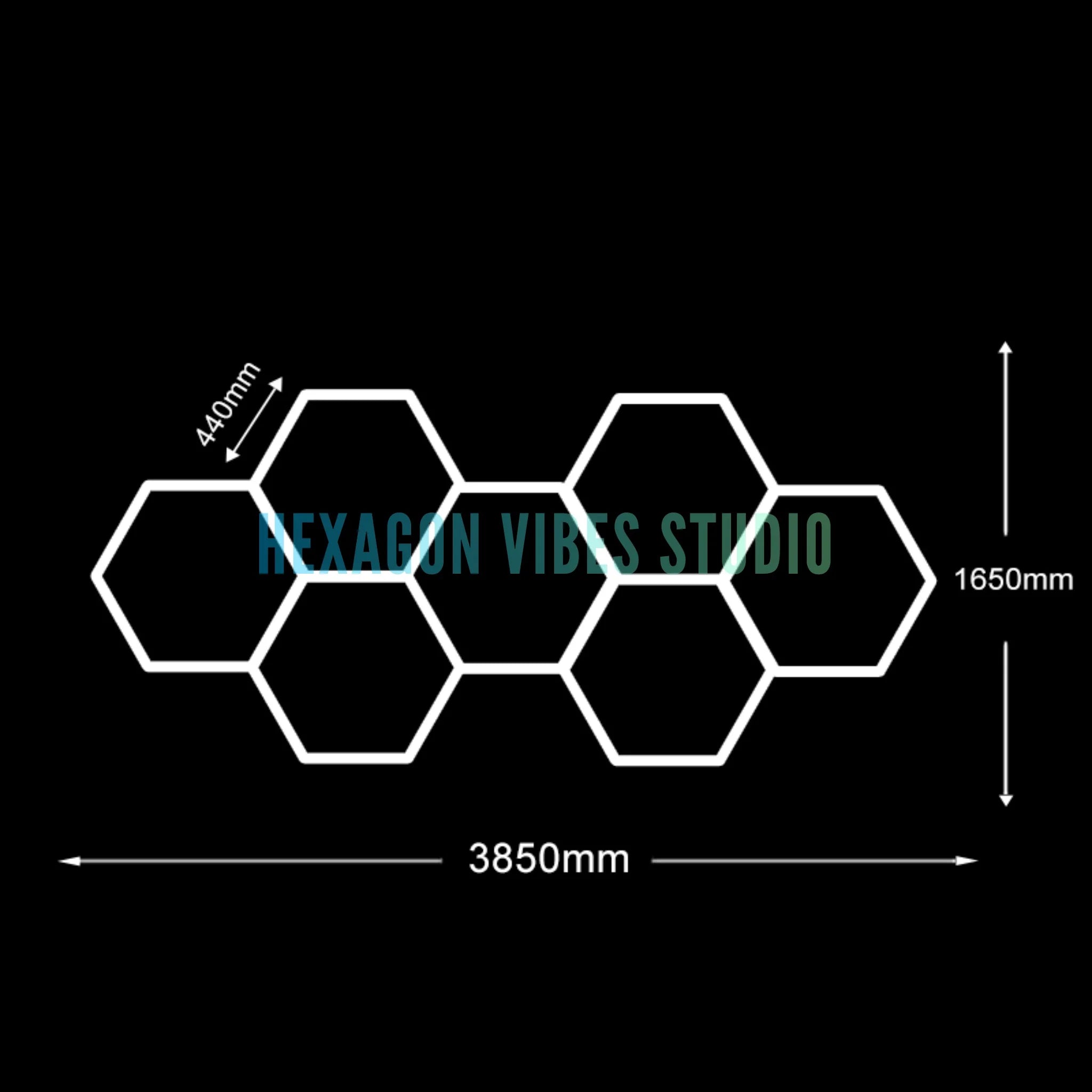 Garage Hexagon LED Light 50000H 6500K Ultra Bright