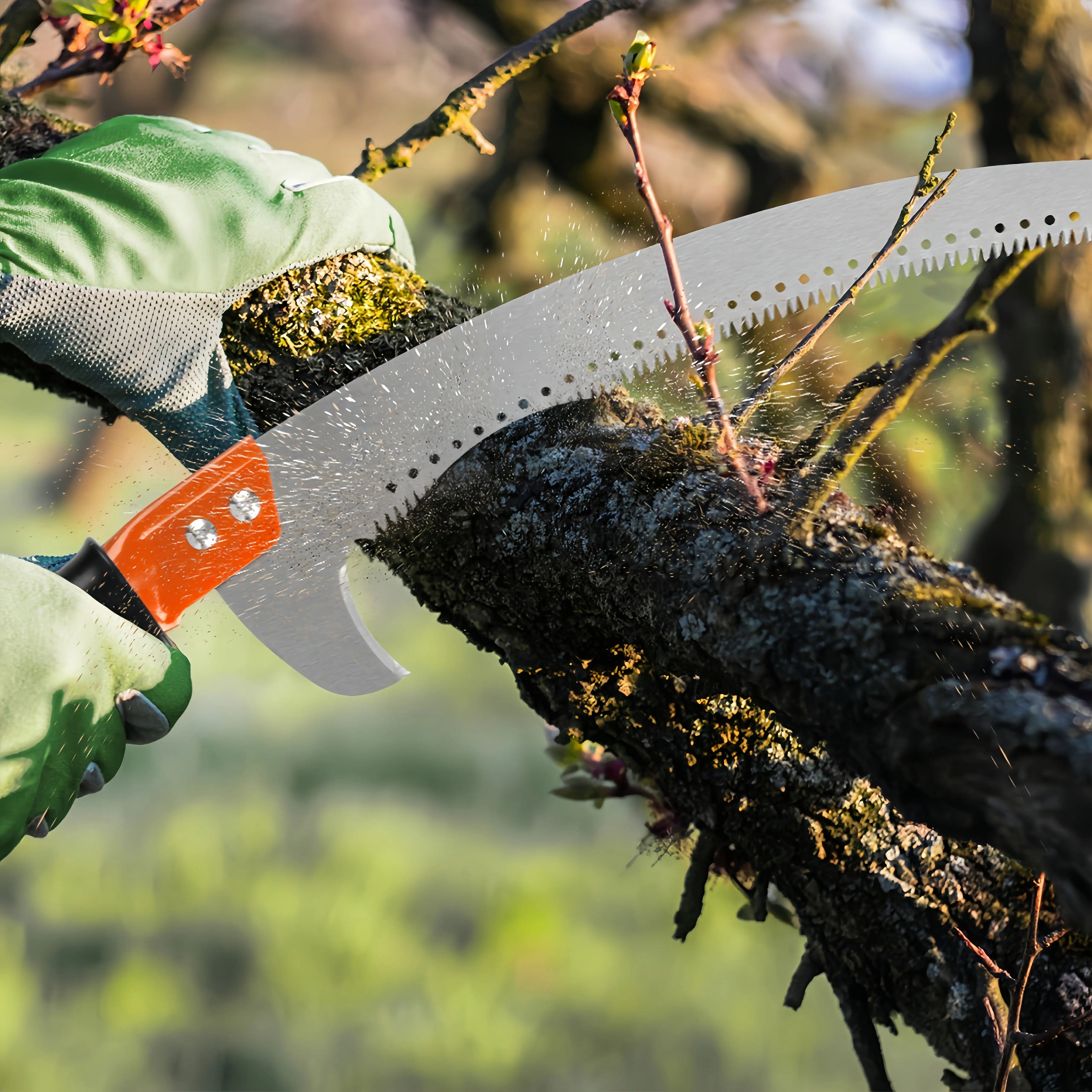Telescopic Double-Hook Pruning Saw - Multi-functional Garden Tool