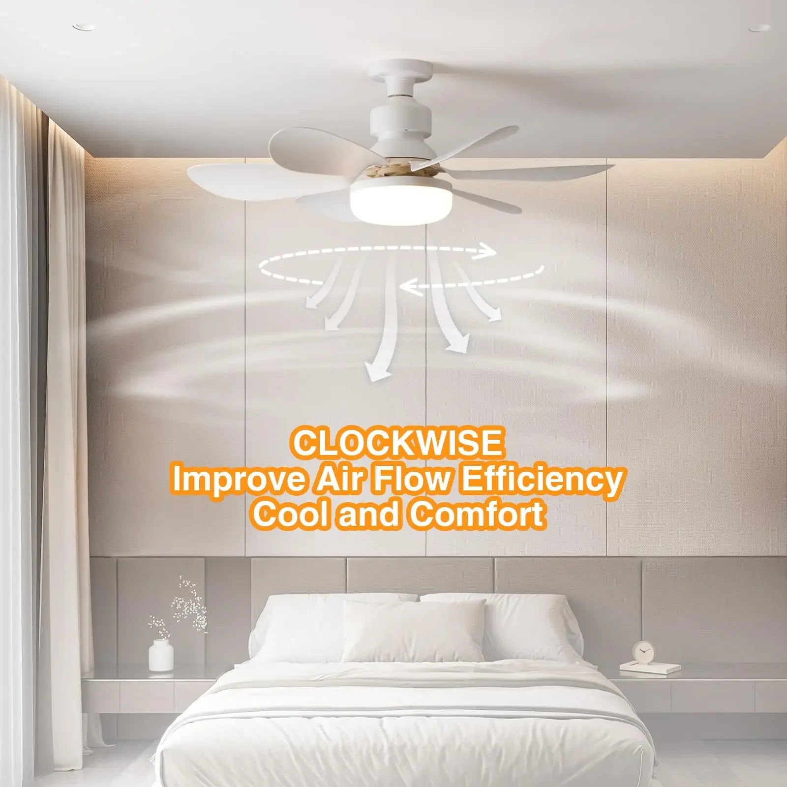 Vabena LED 40W Ceiling Fan Light E27 with Remote Dimming