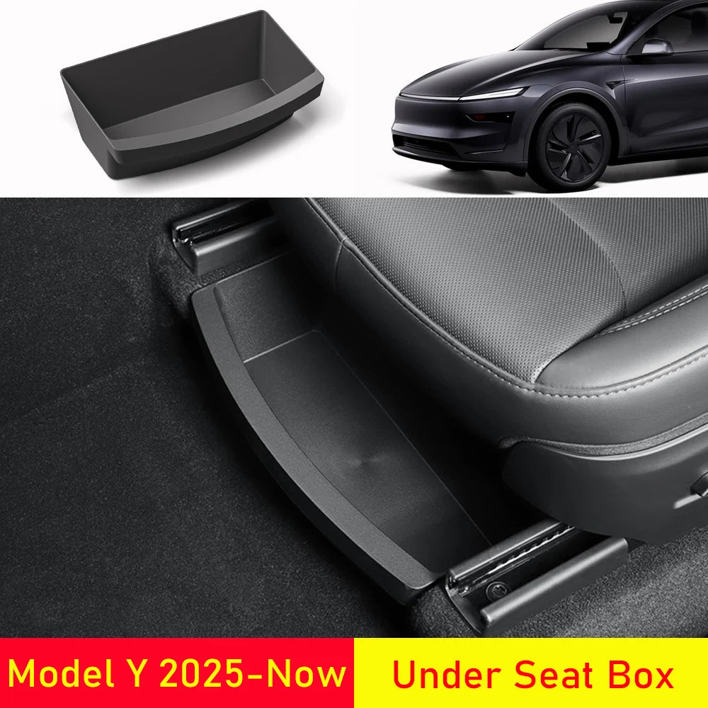 Tesla Model Y Juniper 2025-2026 Under Seat Storage Organizer Tray - Custom Fit