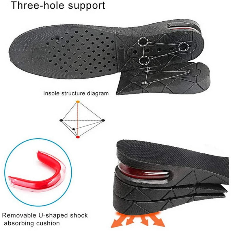 Height Increase Insoles - Air Cushion Shoe Lifts (3-9cm) for Men & Women