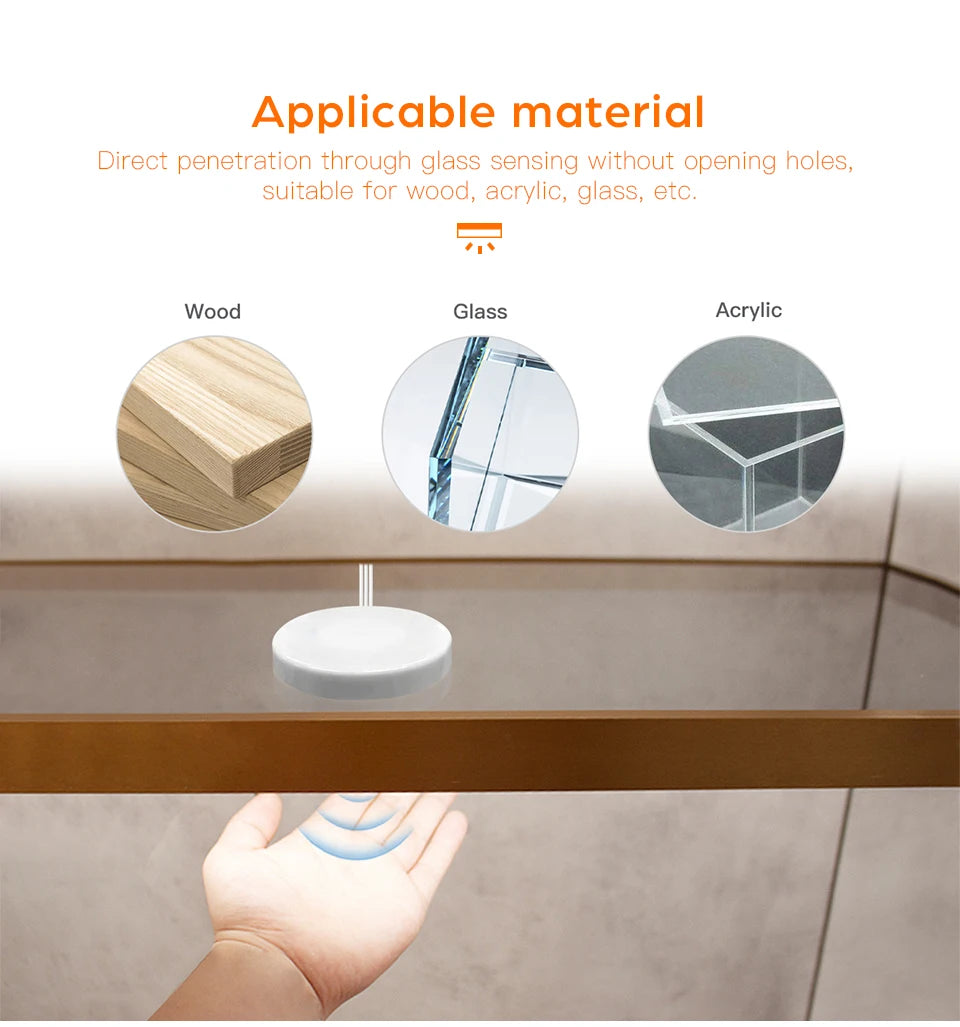 Smart Wireless LED Cabinet Lights: Motion & Touch Sensor for Kitchen & Wardrobe